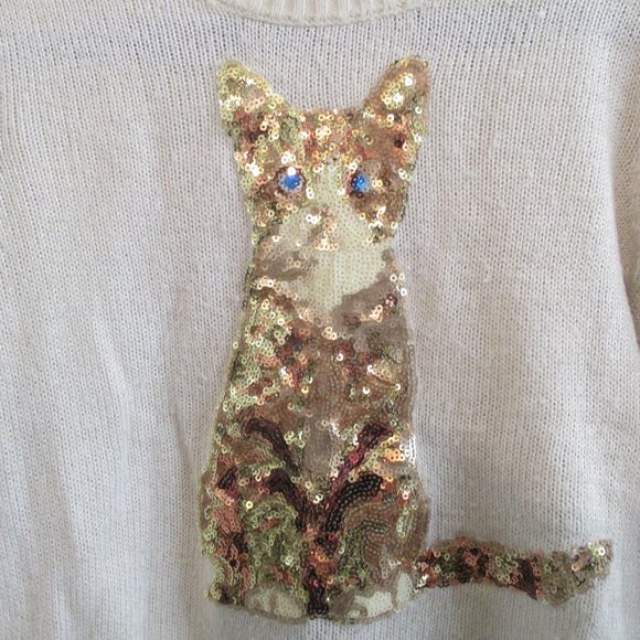 Girls Sequin Cat Sweater Cat & Jack - Picture 2 of 2